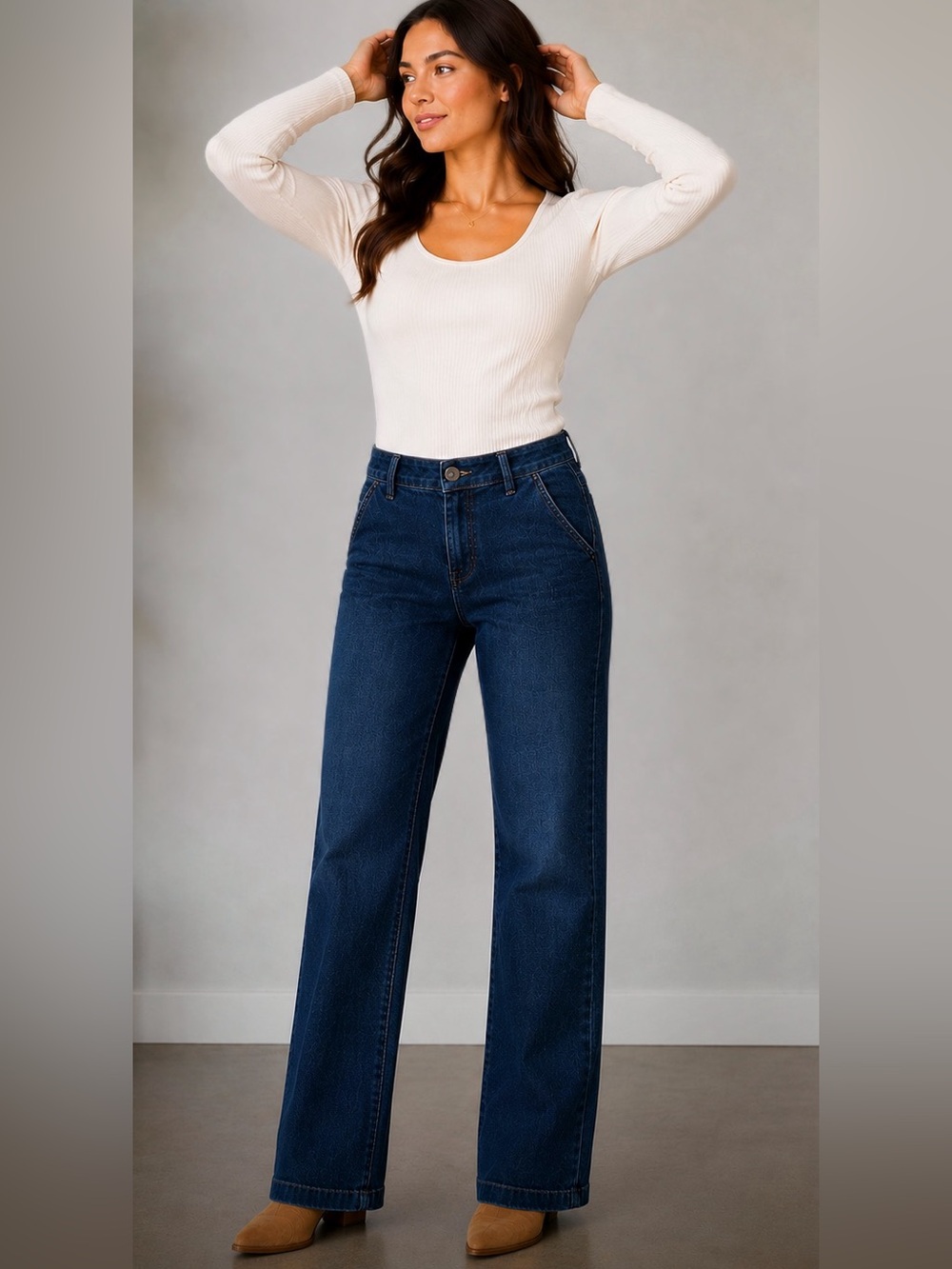 D Jeans Bootcut Jeans Size 4 Dark Wash Stretch Mid Rise